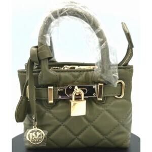 Badgley Mischka Mini Diamond Quilted Tote - Stone